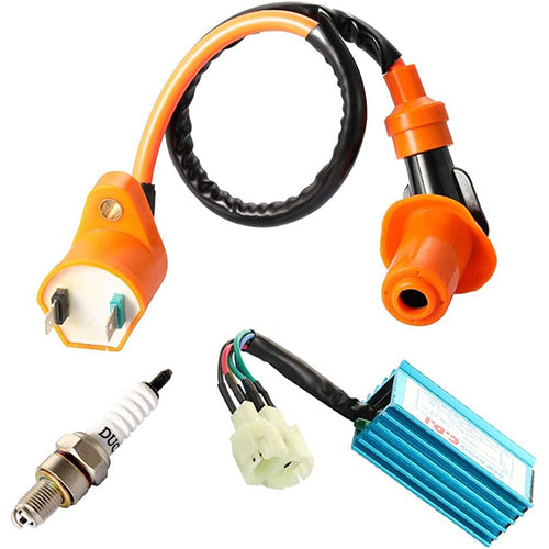 Racing Ignition Coil + Spark Plug + CDI - GY6 Engine