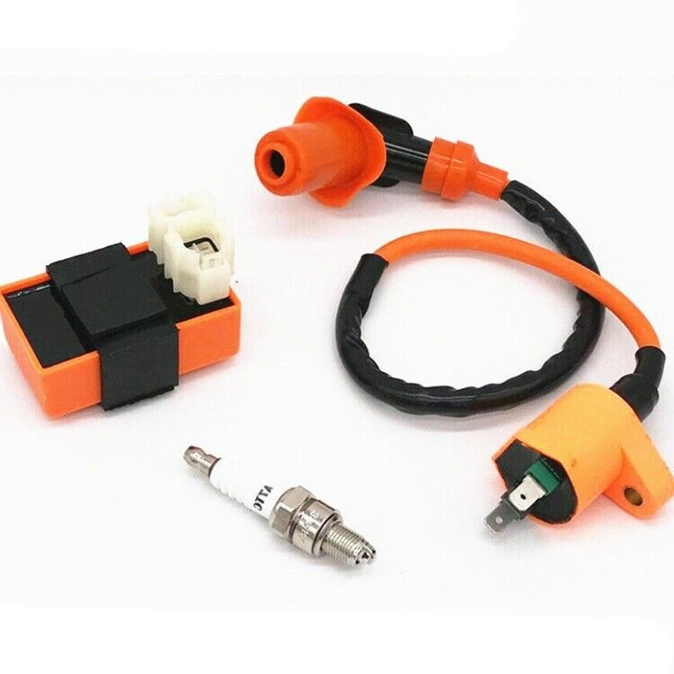 6 Pin CDI Box + Ignition Coil + Spark Plug