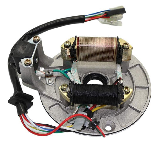 2-Coil Ignition Magneto Stator Plate for 50cc-125cc ATVs and Dirt Bikes by Etoreair Parts