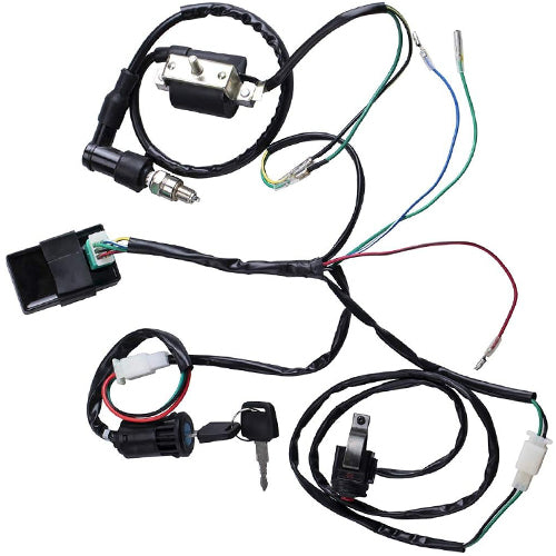 Etoreair Parts Wiring Loom Harness with Kill Switch, Ignition Coil, CDI, and Spark Plug