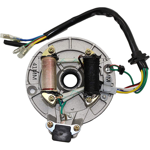 2-Coil Ignition Magneto Stator Plate for 50cc-125cc ATVs and Dirt Bikes by Etoreair Parts