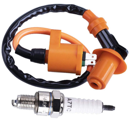 Racing Ignition Coil + Spark Plug - GY6 Engine